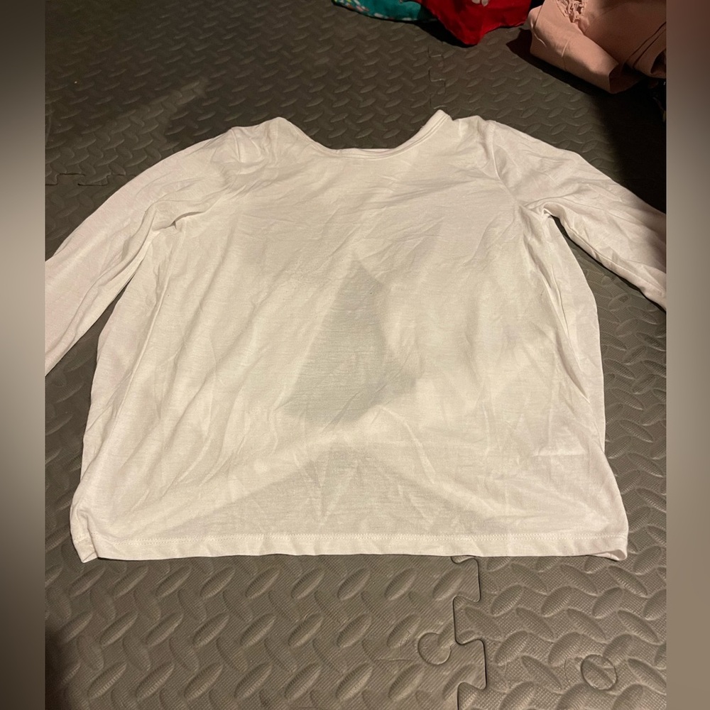 Jcrew white open back long sleeve